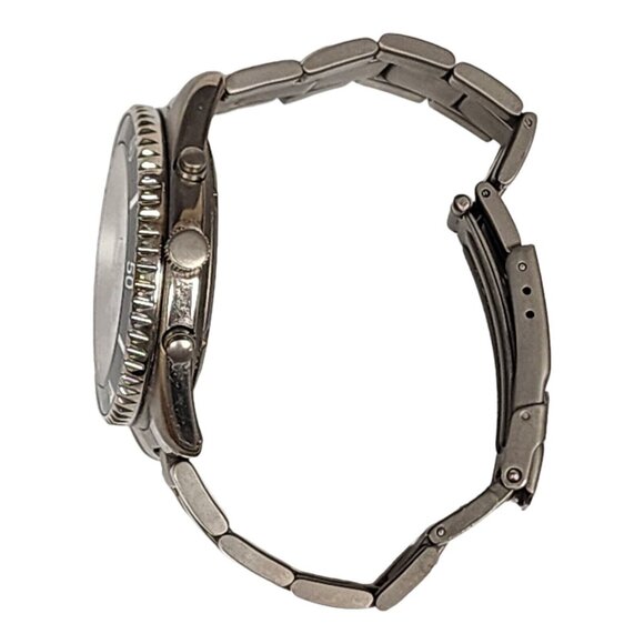 Vtg Visage Chronograph All Titanium Men's Watch 38mm Water Resistant New Battery - Picture 12 of 16